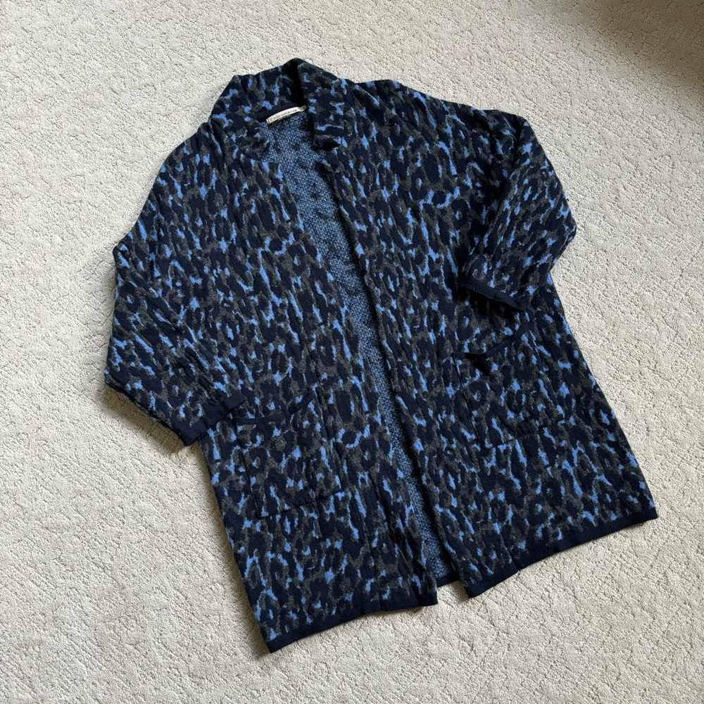 Chiarmente Wool Leopard Cardigan Smalll